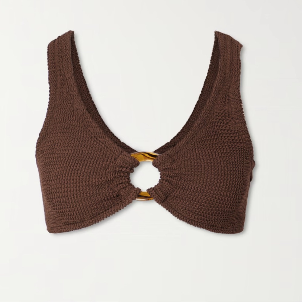 Hunza G Chocolate Nadine Bikini Top